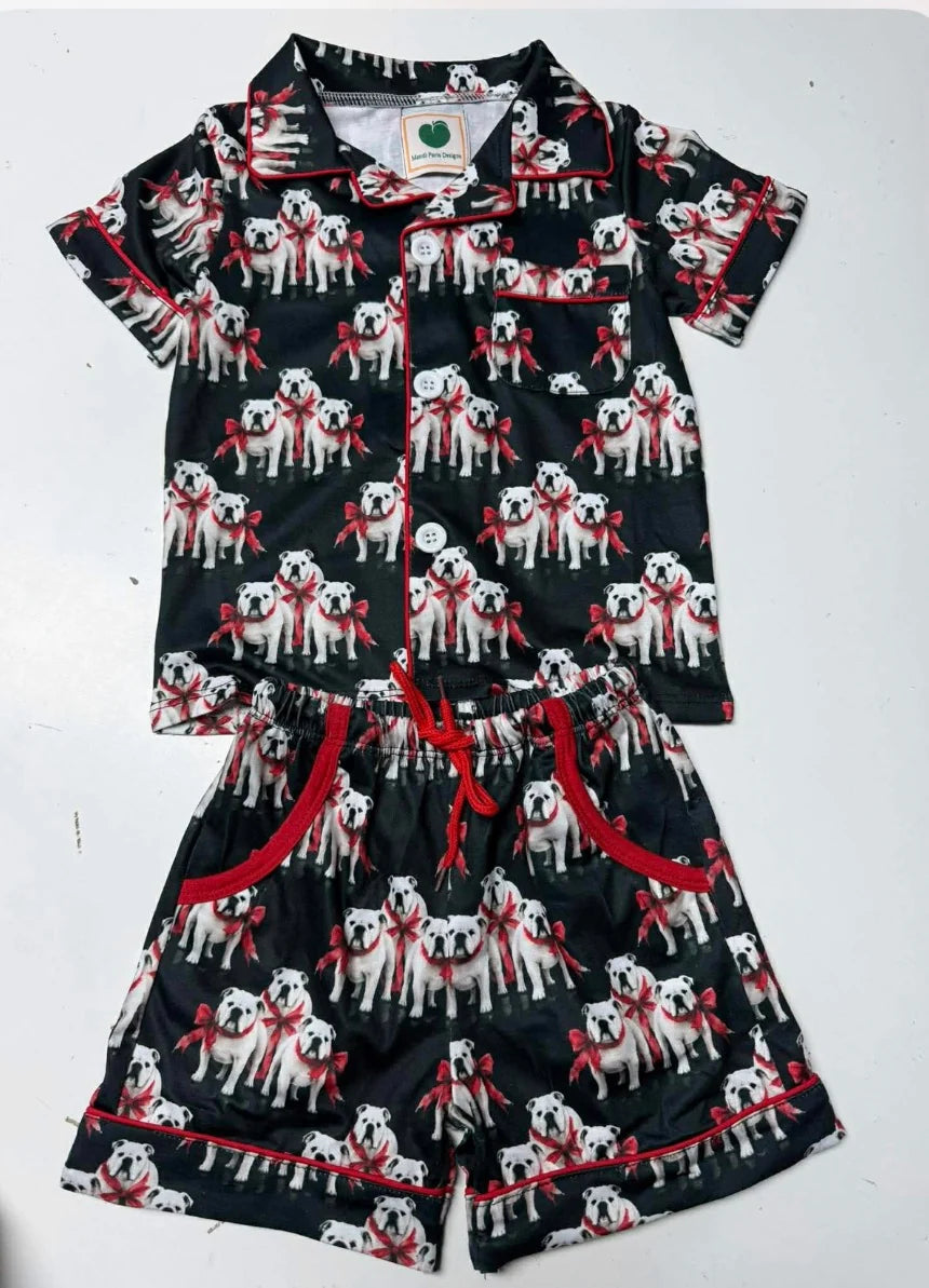 Mandi Paris Designs Christmas Dawgs Short PJ's