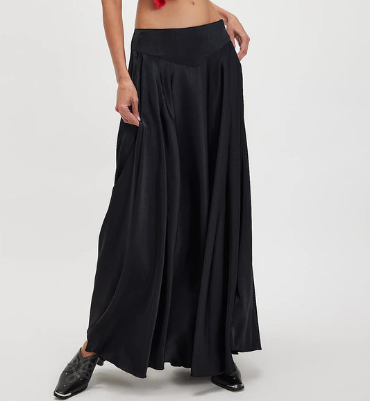 Free People Chilco Maxi Skirt-Black