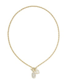 Kendra Scott Eloise Charm Necklace-Gold/Crystal Ivory Illusion