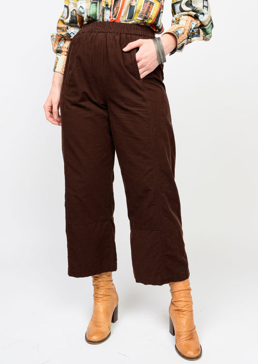 Ivy Jane Pull On Barrel Pants-Chocolate