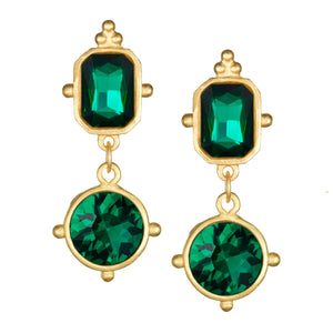 Susan Shaw Cosmopolitan Earrings-Evergreen