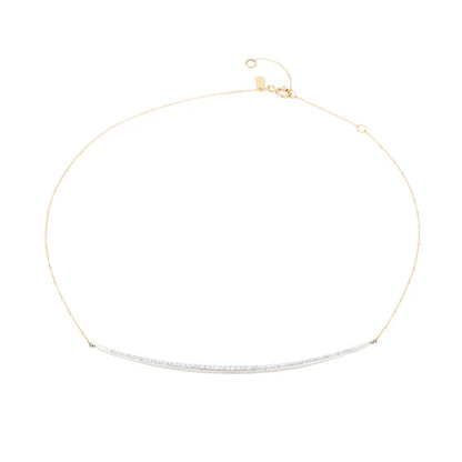 Adina Reyter 14K Yellow Gold Pavé Curve Collar Necklace