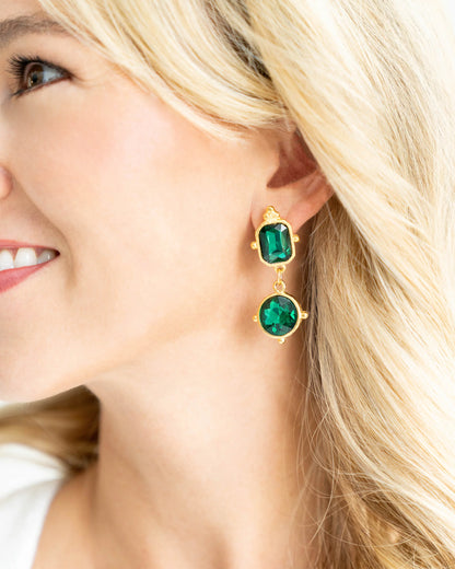 Susan Shaw Cosmopolitan Earrings-Evergreen