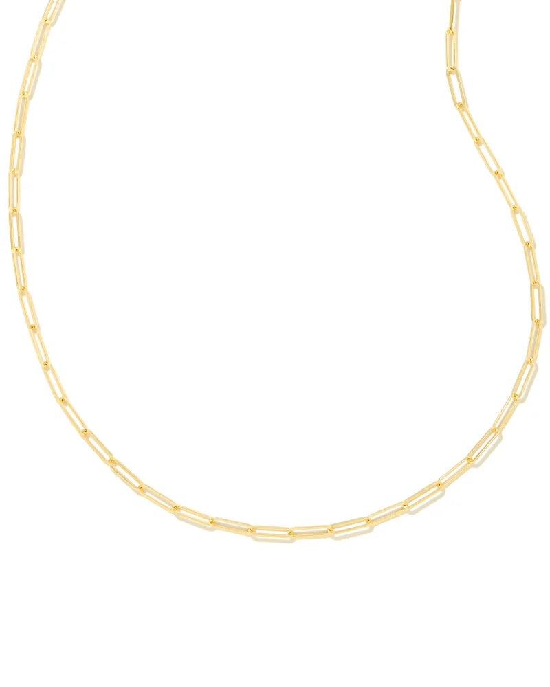 Kendra Scott Courtney Paperclip Necklace-Gold