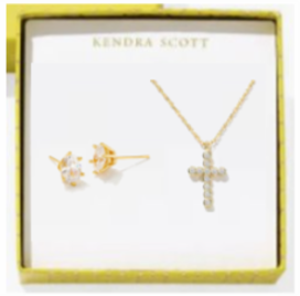 Kendra Scott Cross Crystal & Cailn Crystal Necklace Gift Set