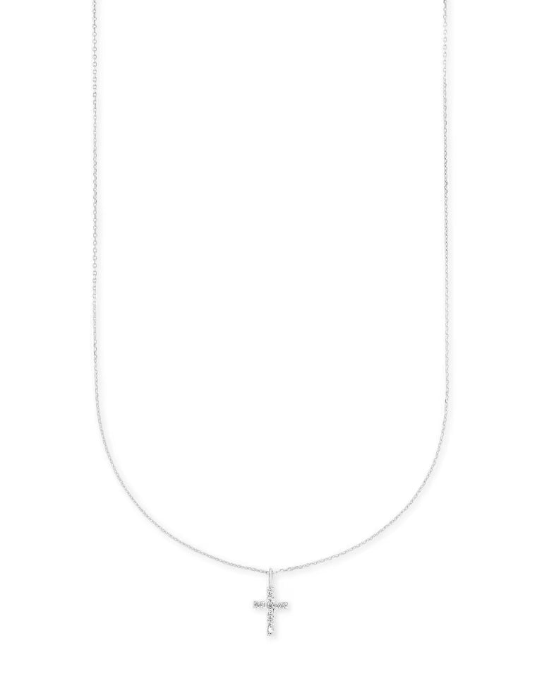 Kendra Scott Diamond & 14kt Gold Cross Necklace