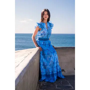 Bindu Caro Dress, Cornflower