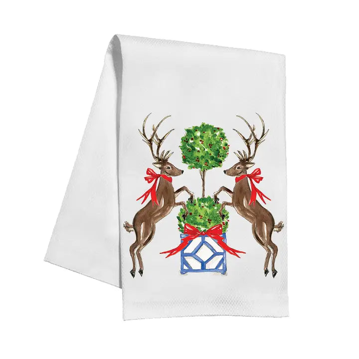 RosanneBeck Christmas Deer Duo Kitchen Towel