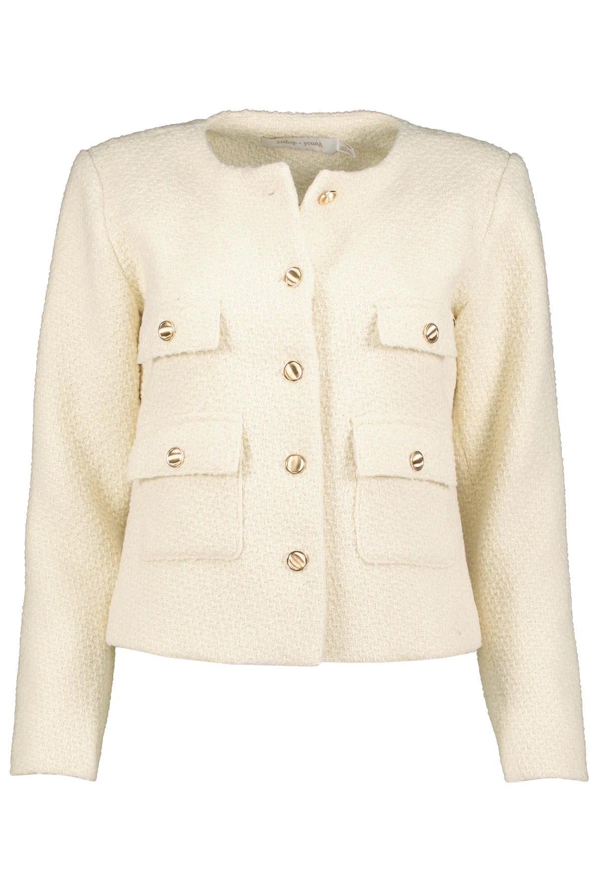 Bishop & Young Delfina Crop Jacket-Ivory