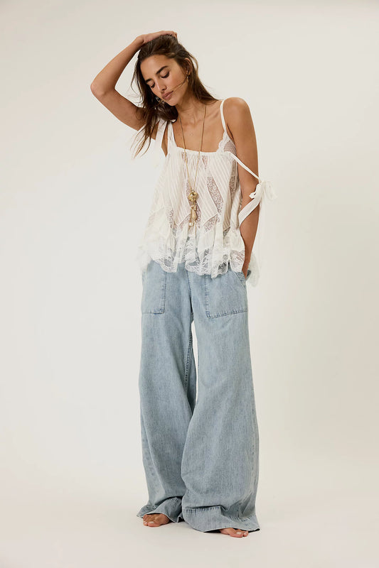 Free People Breezy Denim Pull On Jeans