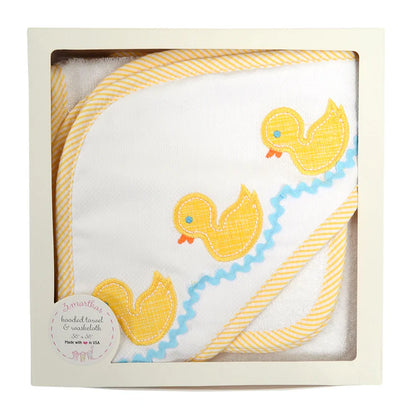 3 Marthas Yellow Duck Hooded Towel Set