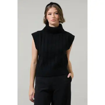 Sugarlips Anaya Turtle Neck RIbbed Sweater Top