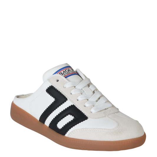 Back 70 Easter Backless Sneakers-White Black