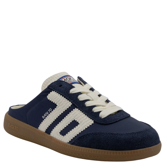 Back 70 Easter Backless Sneakers-Navy