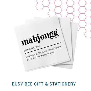 Busy Bee Mahjong Definition Cocktail Napkins