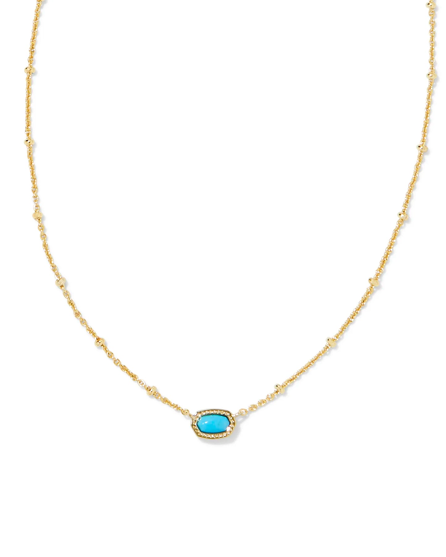 Kendra Scott Mini Elisa Satellite Pendant Necklace Gold/Turquoise