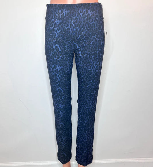 Elliott Lauren Control Stretch Ankle Pant-Navy Wildcat Print