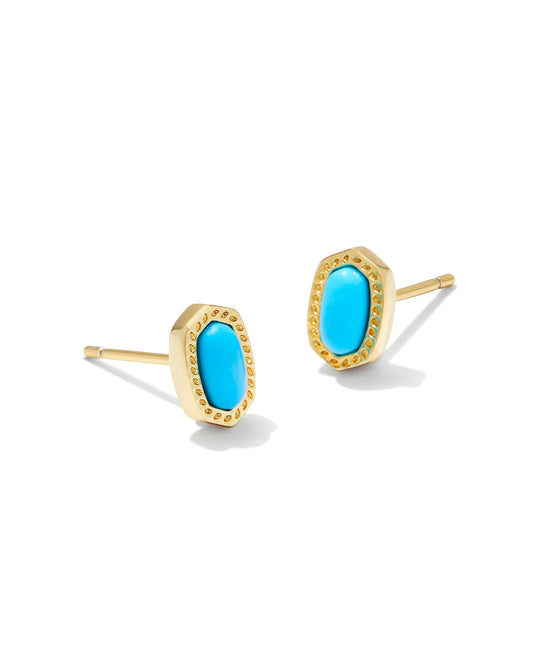 Kendra Scott Mini Ellie Stud Earrings Gold/Turquoise