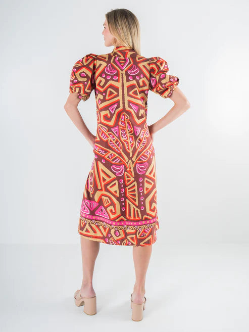 Emily McCarthy Hampton Dress Tribal Palm