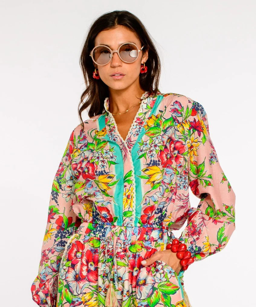 Elizabeth James Emmett Top-Vintage Scarf