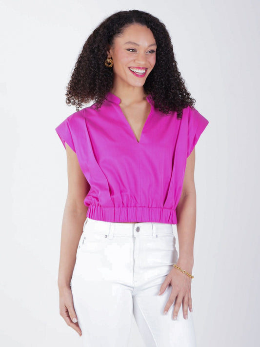 Emily McCarthy Evie Top-Raspberry Rose