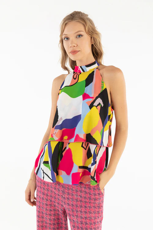 Isle Lotus Top- Elysee Print