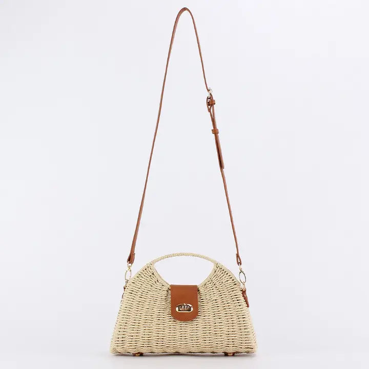 Accity Fashion Paper Rope Woven Handbag