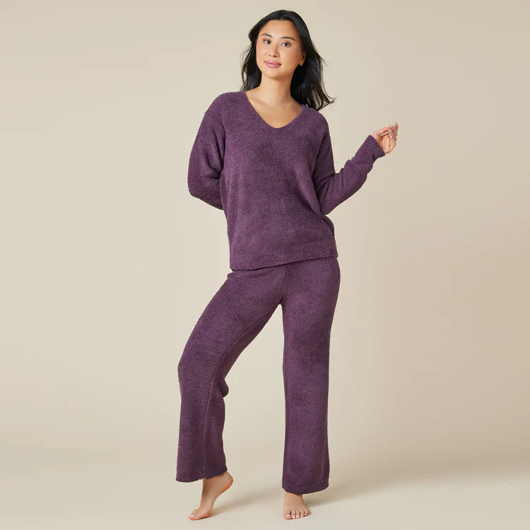 Softies Marshmallow V-Neck Lounge Set-Fig