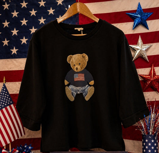 Jodifl Teddy Bear Tee-Black