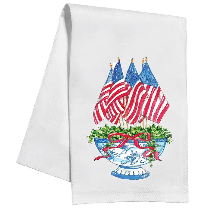 RosanneBeck Flags in Chinoiserie Planter Kitchen Towel