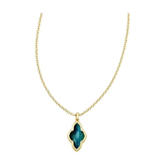 Kendra Scott Framed Abbie Short Necklace Teal