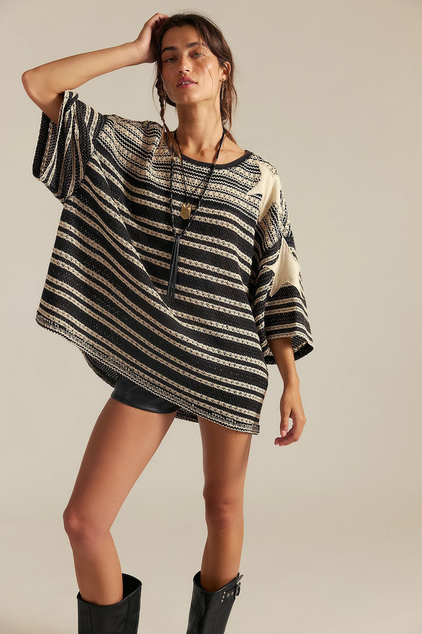 Free People Fun In The Sun Tee-Oreo Combo
