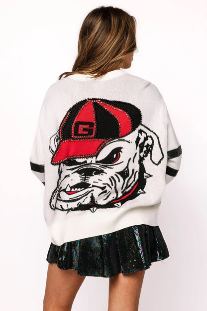 Queen of Sparkles Licensed Georgia Oversized Mascot Sweater