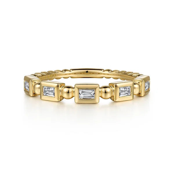 Gabriel 14kt Yellow Gold/Diamond Stackable Ring