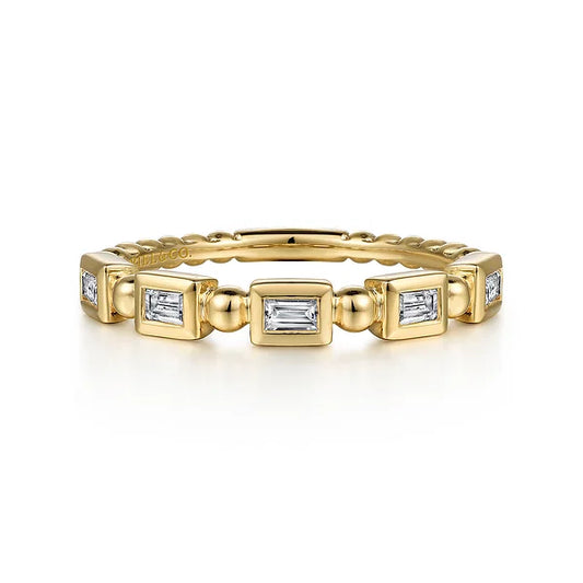 Gabriel 14kt Yellow Gold/Diamond Stackable Ring