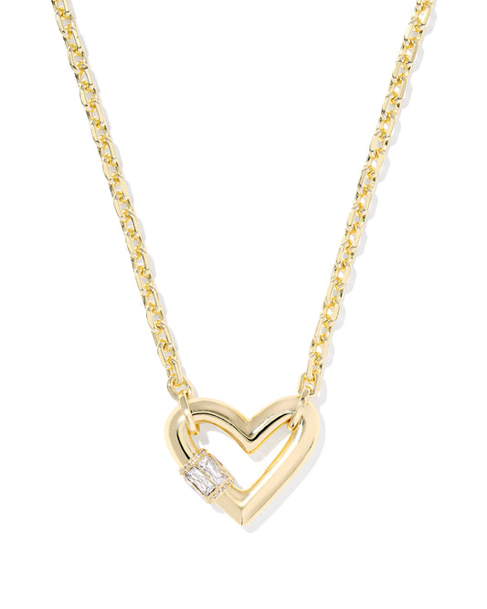 Kendra Scott Emery Heart Short Pendant Necklace-Gold
