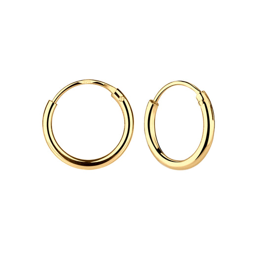 Cherished Moments 14kt Gold Plated Hoops