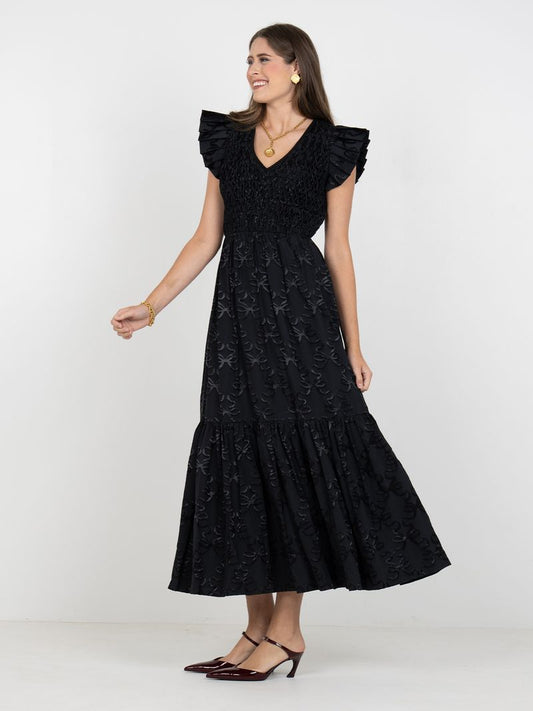 Emily McCarthy Grace Maxi Dress-Bow Jacquard