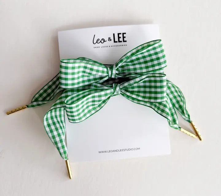 Leo and Lee Gingham and Houndstooth Shoelace Sets