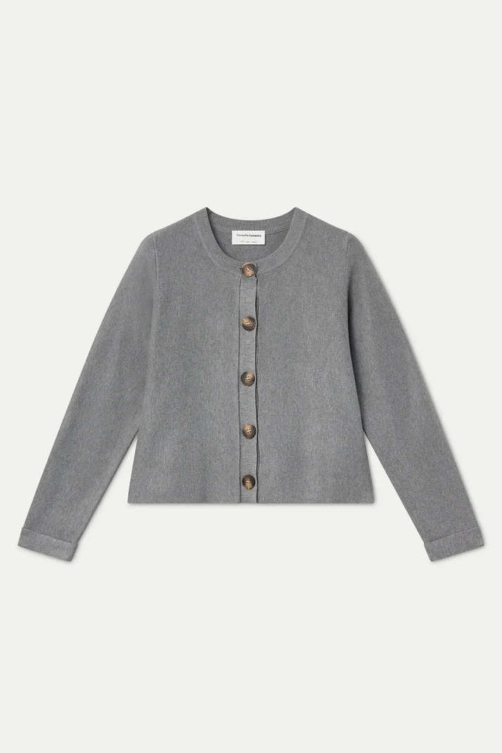 Compania Fantastica Button Front Cardigan -Grey