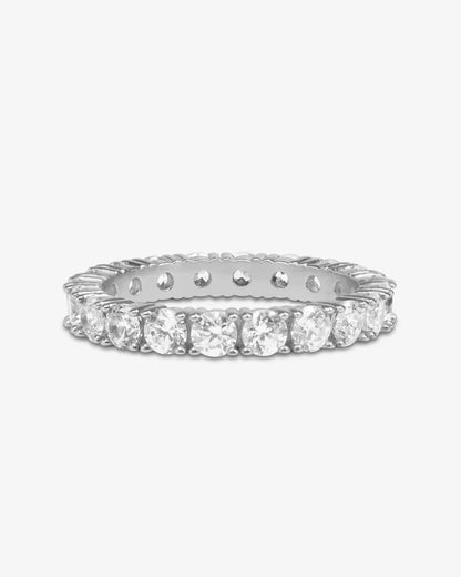 Melinda Maria Heiress Ring-Silver/White
