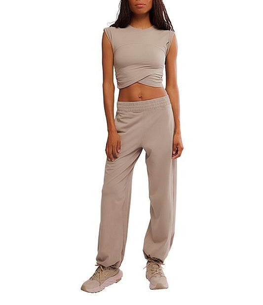 Free People Hot Shot Crossover Set-Pumice