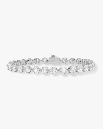 Melinda Maria She's An Icon Tennis Bracelet-Silver/White