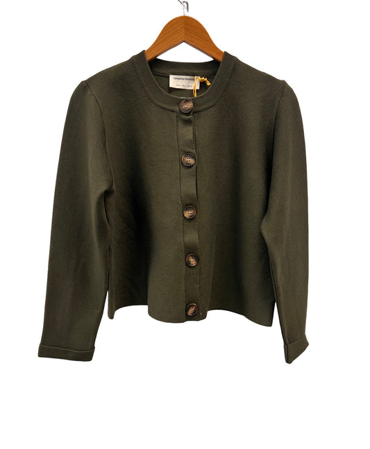 Compania Fantastica Button Front Cardigan -Dark Green