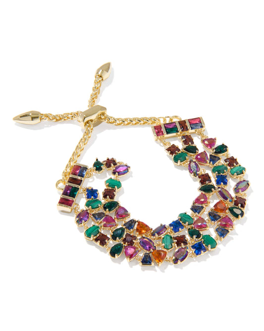 Kendra Scott Isabelle Statement Bracelet-Gold/Multi Mix