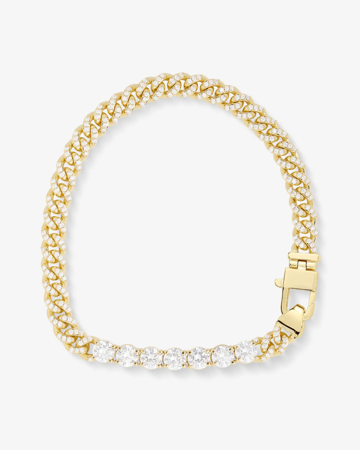 Melinda Maria Pavé Julian Loves Diamonds Bracelet 6.8mm-Gold