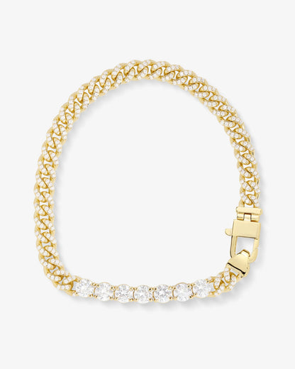 Melinda Maria Pavé Julian Loves Diamonds Bracelet 6.8mm-Gold