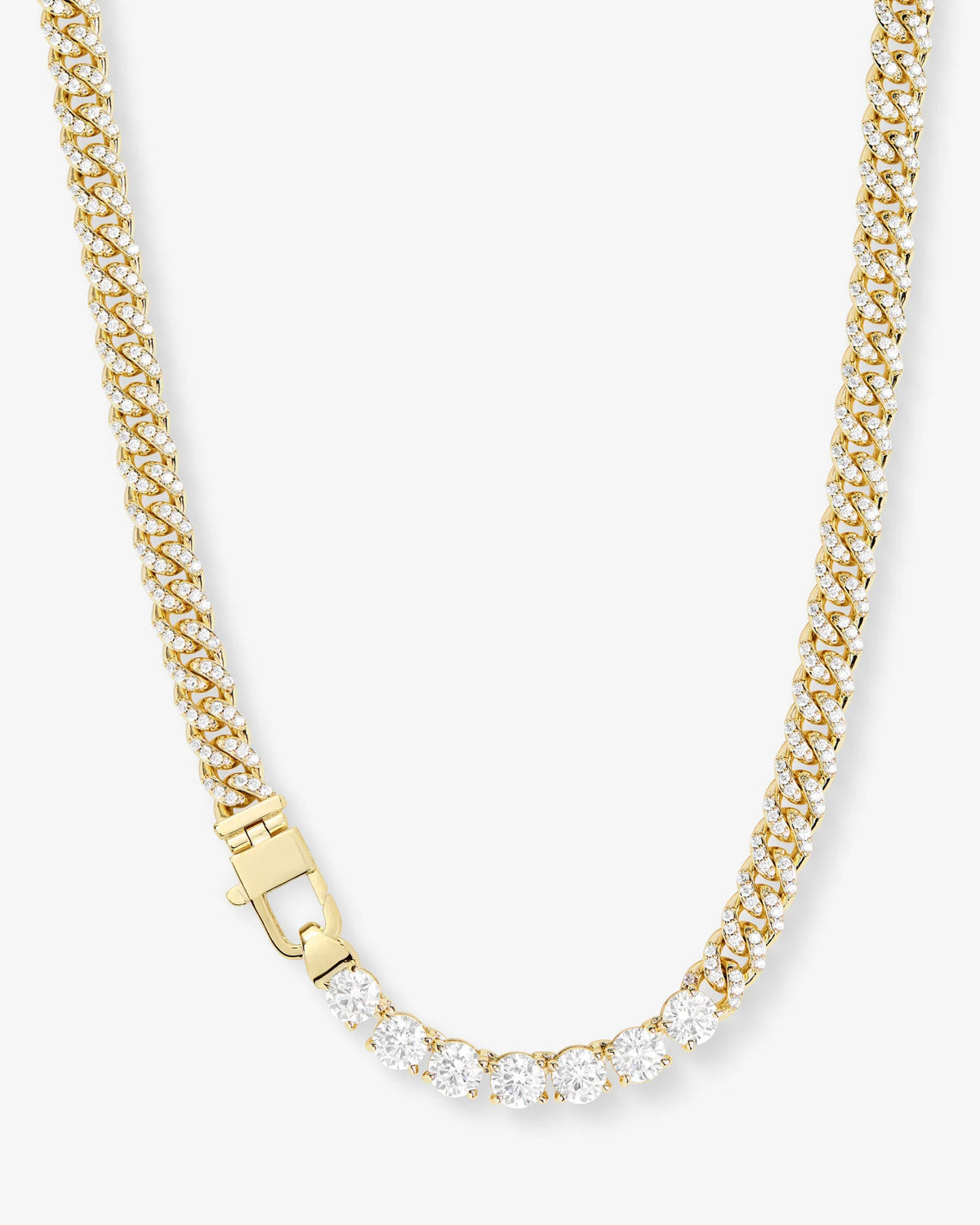 Melinda Maria Pavé Julian Loves Diamonds Necklace 6.8mm-Gold