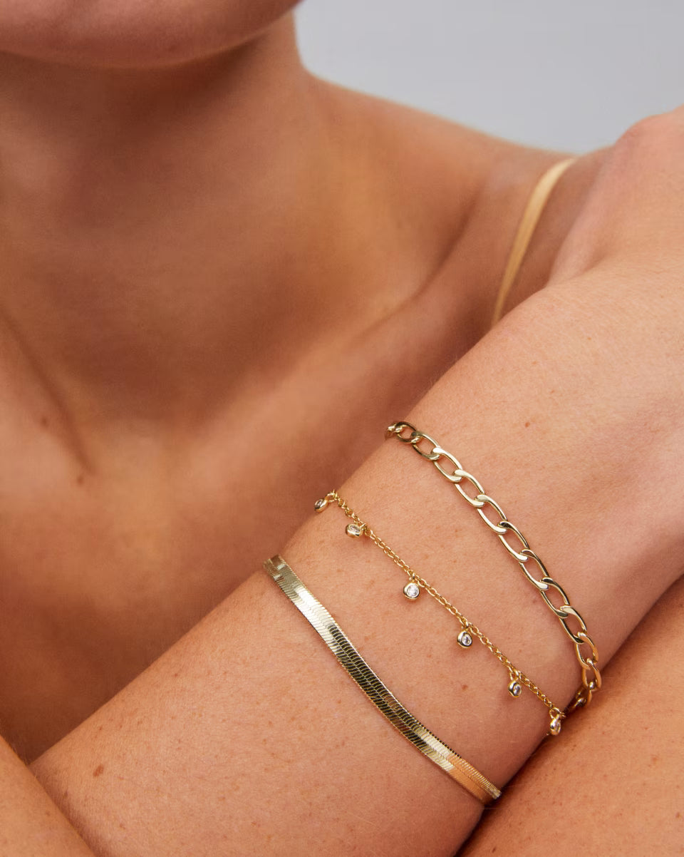 Kendra Scott Kassie Set of 3 Chain Bracelets-Gold