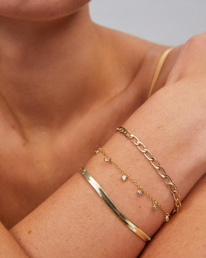 Kendra Scott Kassie Set of 3 Chain Bracelets-Gold